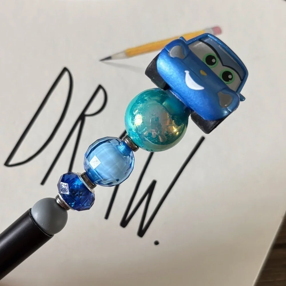 Disney Doorables: Cars: Sally handmade beaded pen